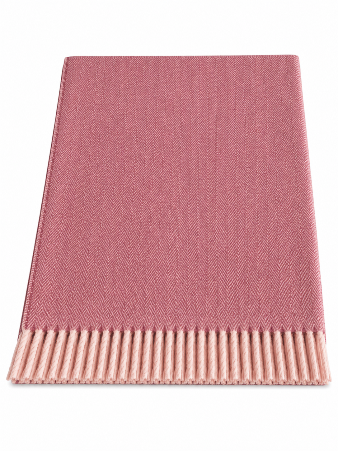 Knee Lap Blanket Scottish Herringbone 72 x 190cm Colour Eminence (Vintage Rose)