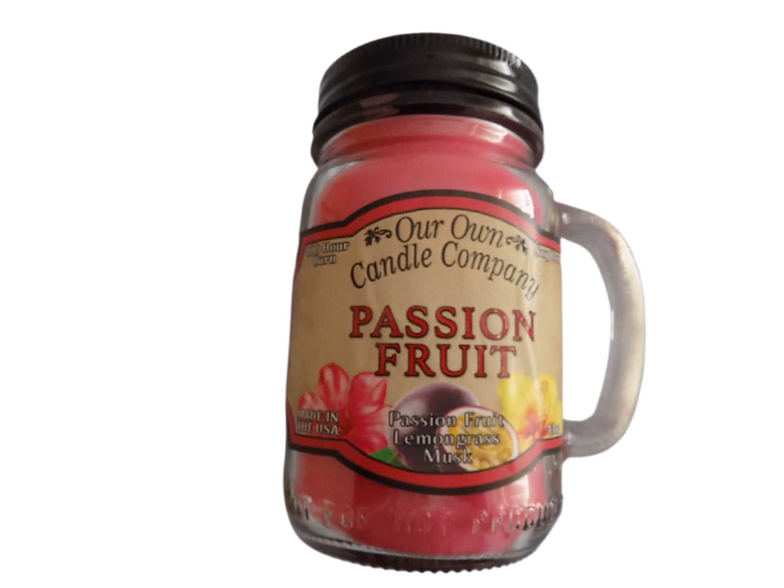 Our Own Candle 13oz Passion Fruit Scented Jar Candle 100 hr burn time