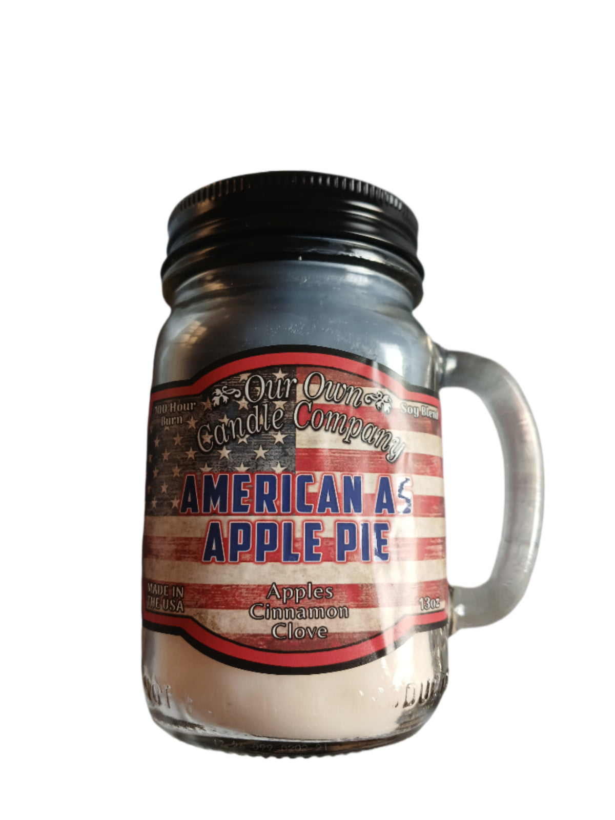 Our Own Candle Company American As Apple Pie Fragranced 13oz Mason Jar Candle