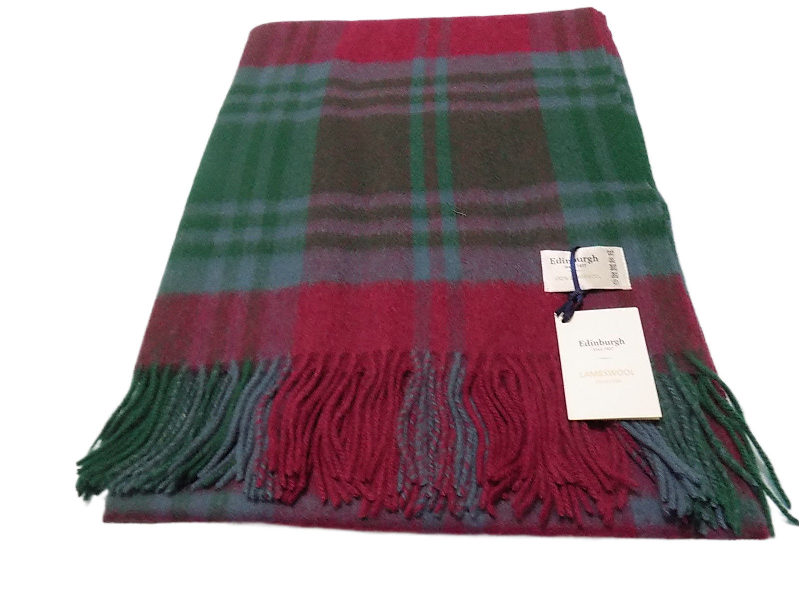 Edinburgh Tartan 100% Lambswool Large Stole Scarf Lindsay Ancient