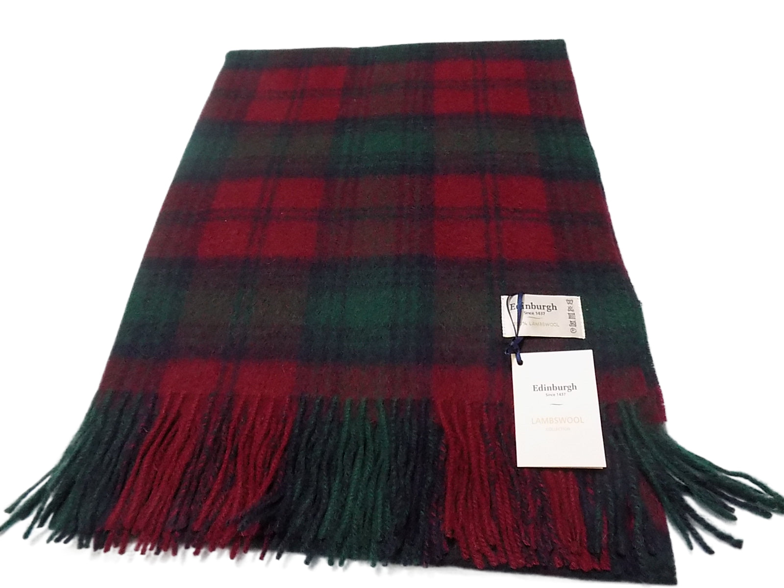 Edinburgh Tartan 100% Lambswool Large Stole Scarf Lindsay