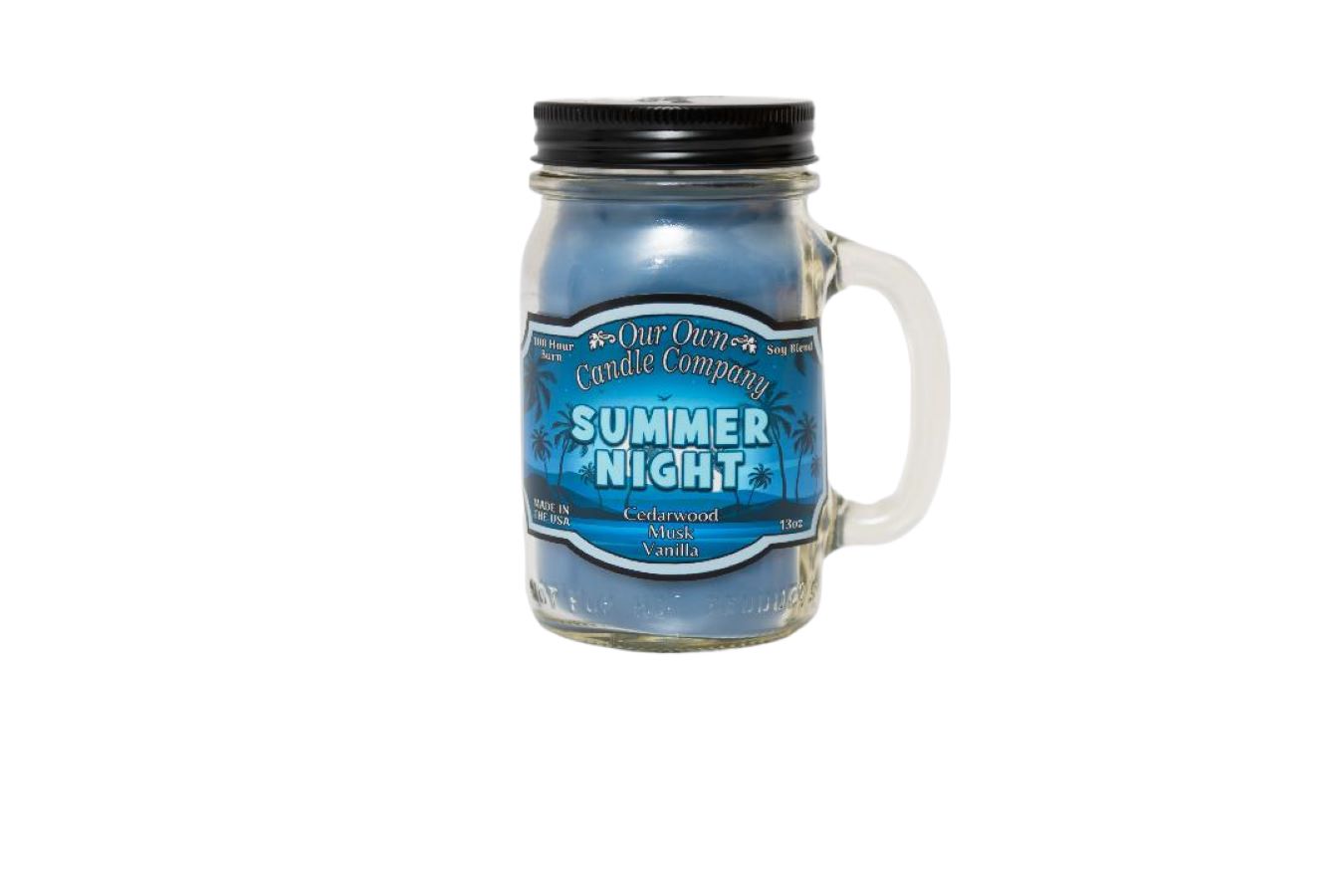 Summer Night - Scented Jar Candle 100 hr burn time - Our Own Candle 13oz