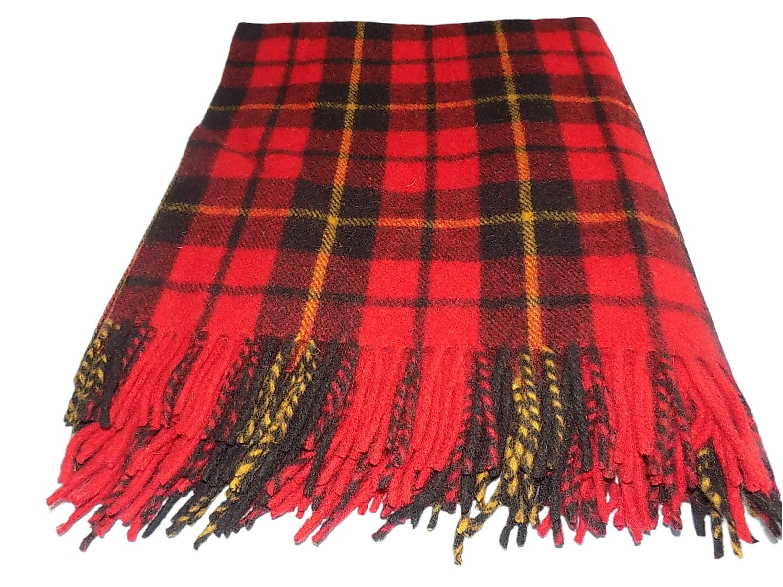 Edinburgh All Wool Tartan Blanket / Throw Extra Warm Wallace Tartan