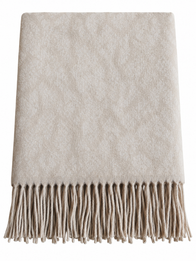 Bellissimo Cotton Rich Super soft Throw Colour Natural 130 x 150 cm (Floral)