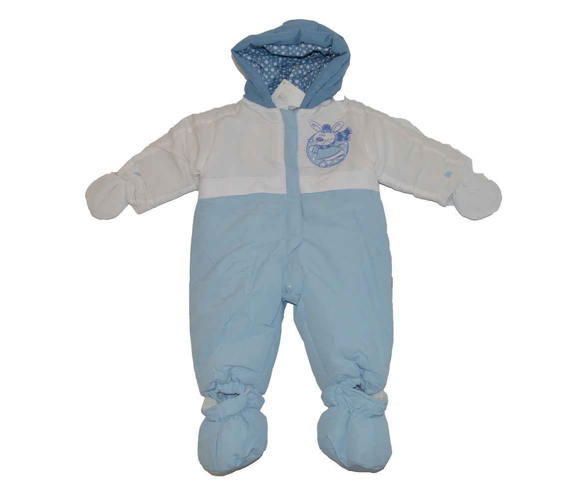 Snowsuit Colour Blue & White (Motif of a Bunny Rabbit) 18-23mths