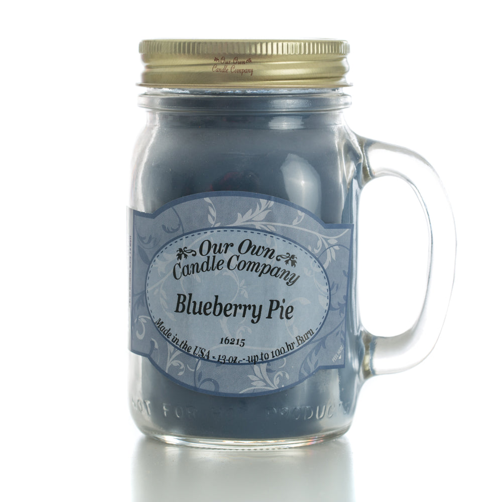 Our Own Candle Company Blueberry Pie Scented 13 Ounce Mason Jar Candle