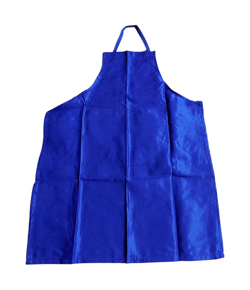 Plain School Blue Apron with front pocket Suitable for Crafts Cooking Painting WoodWork DT Home Economics