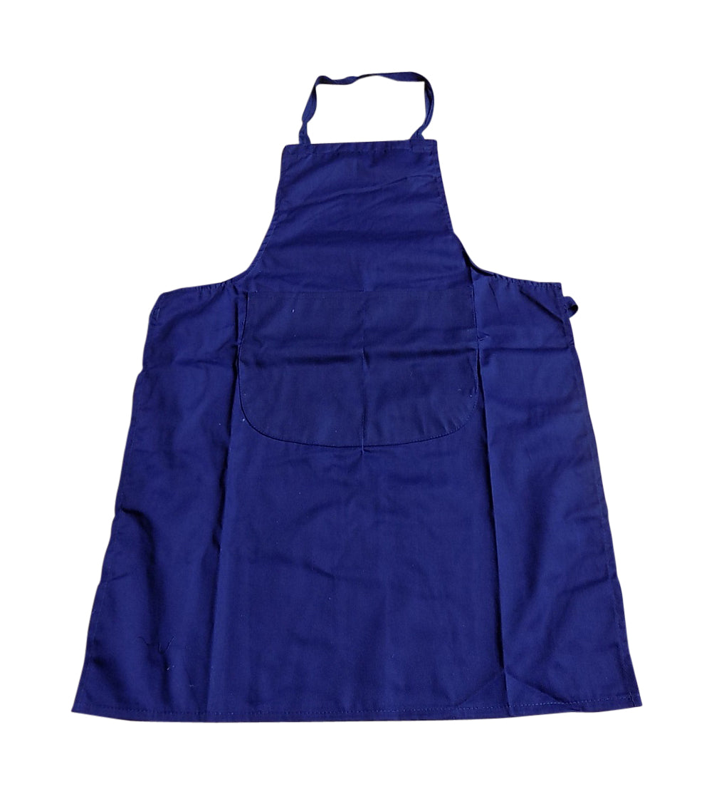 Plain School Navy Apron with front pocket Suitable for Crafts Cooking Painting WoodWork DT Home Economics