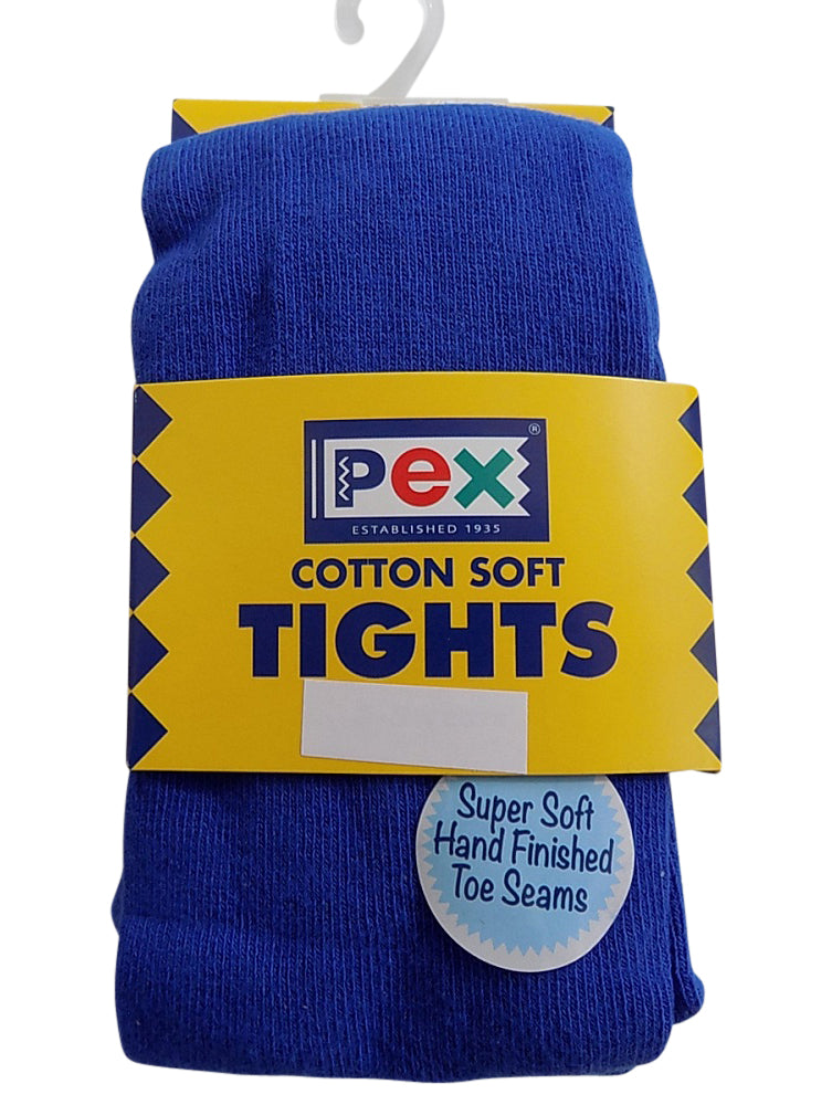 Pex Cotton Soft Sunset One Pair Girl's Tights Colour Royal Blue