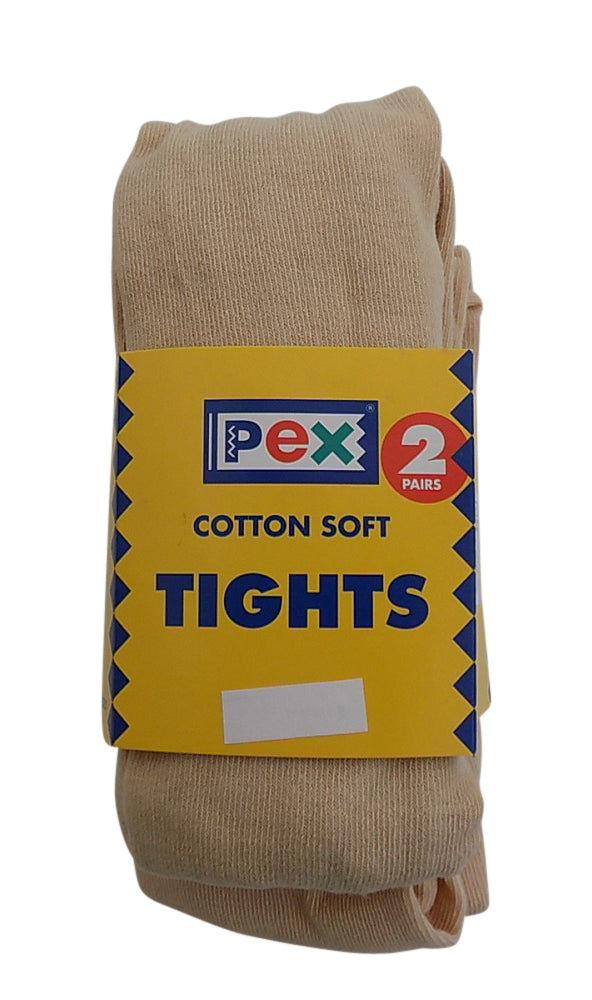 Pex Cotton Soft Sunset 2 Pair's Girl's Tights Colour Camel