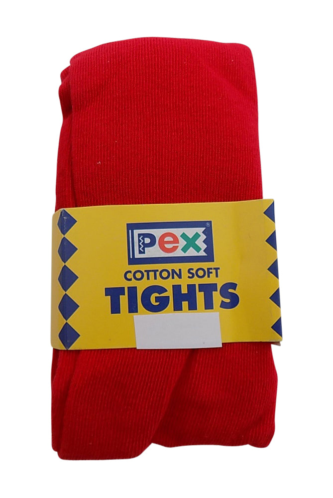 Pex Cotton Soft Sunset One Pair Girl's Tights Colour Red