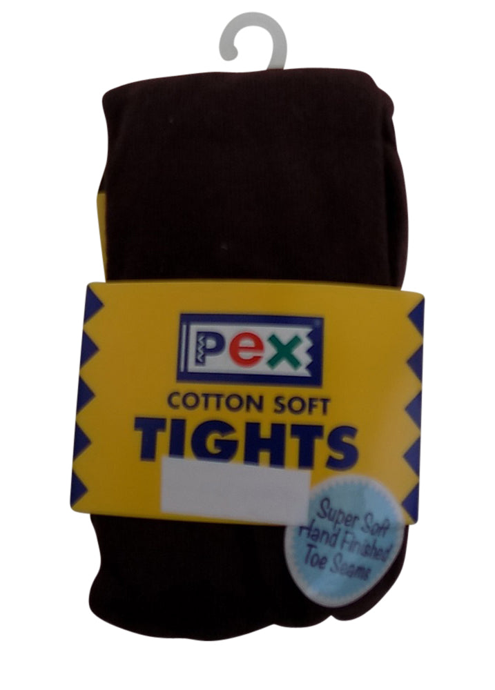 Pex Cotton Soft Sunset One Pair Girl's Tights Colour Brown