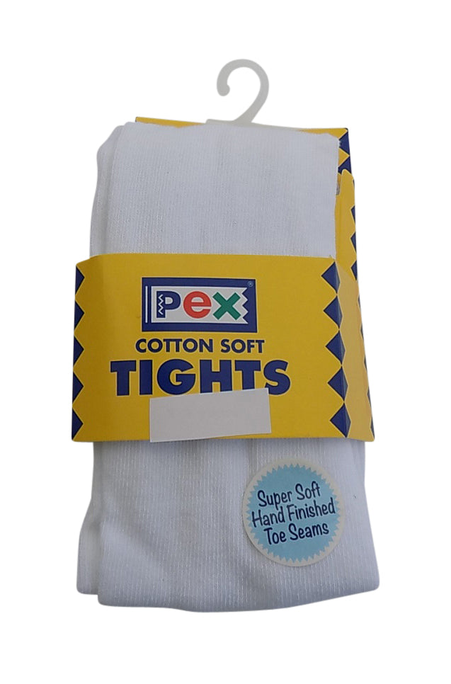 Pex Cotton Soft Sunset One Pair Girl's Tights Colour White