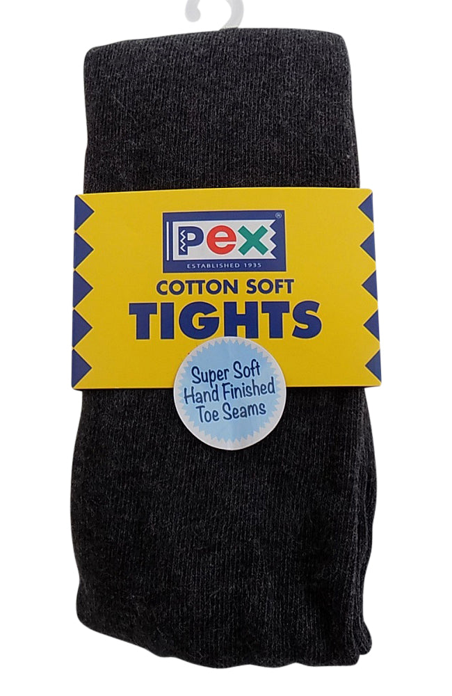 Pex Cotton Soft Sunset One Pair Girl's Tights Colour Charcoal Grey