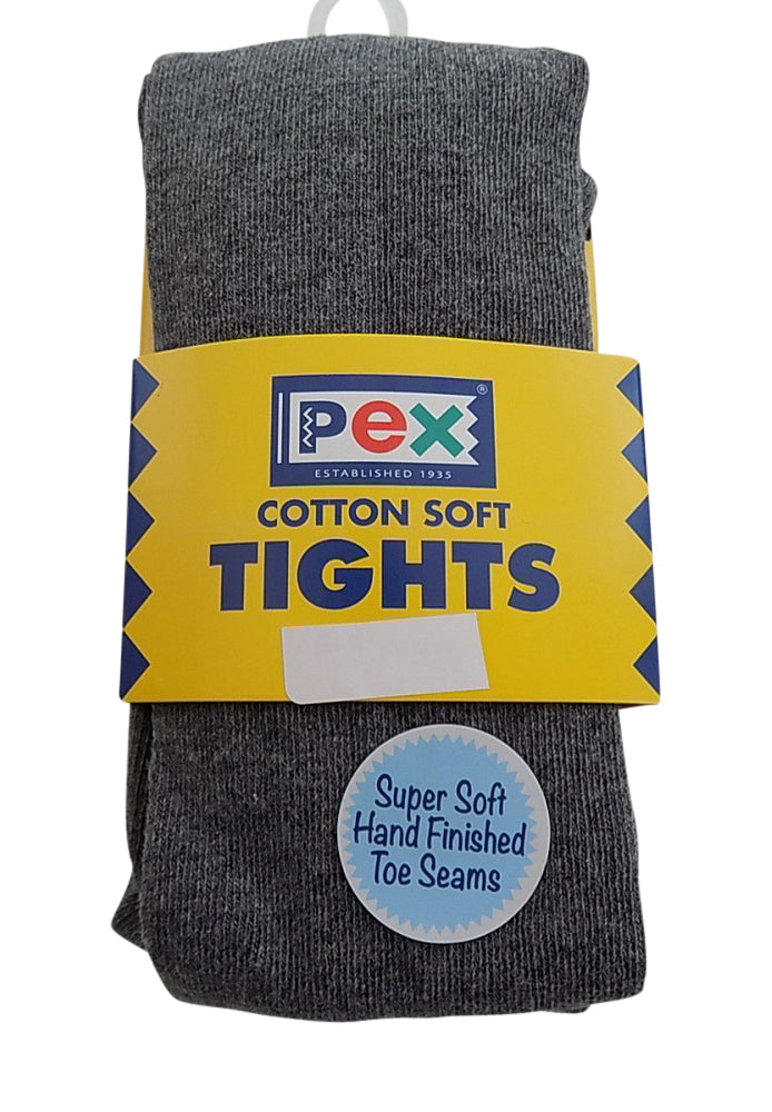 Pex Cotton Soft Sunset One Pair Girl's Tights Colour Grey