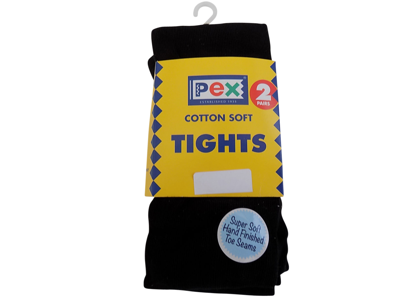 Pex Cotton Soft Sunset 2 Pair's Girl's Tights Colour Black