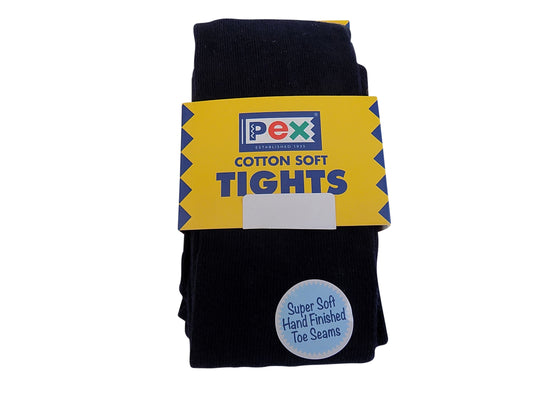 Pex Cotton Soft Sunset One Pair Girl's Tights Colour Navy