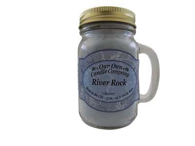Our Own Candle Company River Rock Scented 13 Ounce Mason Jar Candle