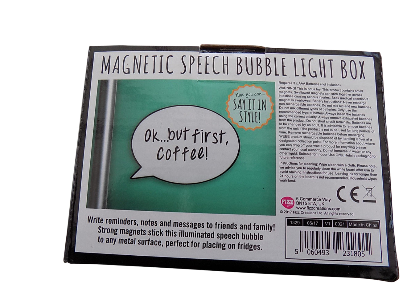 Magnetic Speech Bubble Light Box A6 Size