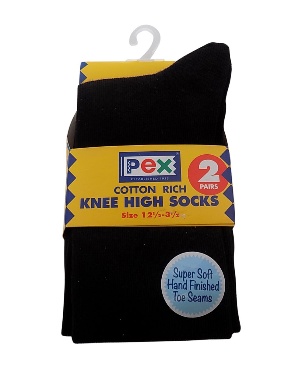 Knee High Socks 2 pk Pex Graduate Colour Brown