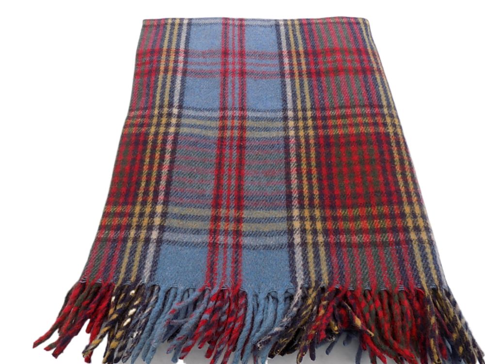 Highland Wool Blend Tartan Blanket / Throw Extra Warm Anderson Tartan