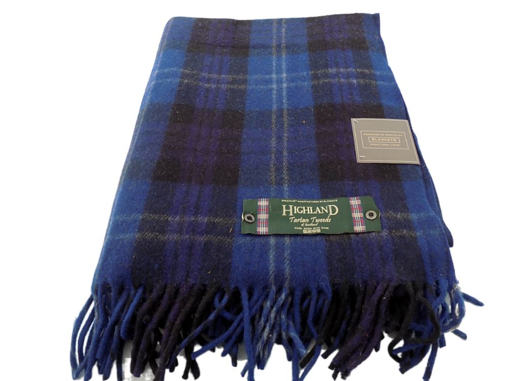 Highland Wool Blend Tartan Blanket / Throw Extra Warm Heritage of Scotland