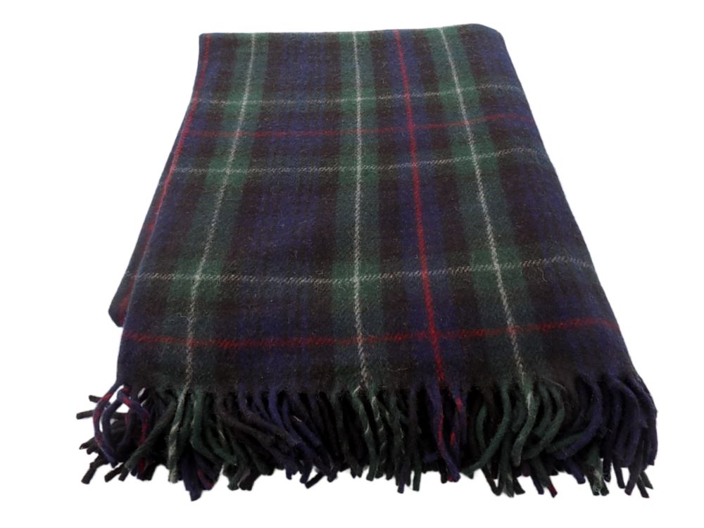 Highland Wool Blend Tartan Blanket / Throw Extra Warm MacKenzie Tartan