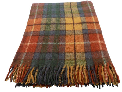 Clans Scotland Wool Blend Tartan Blanket / Throw Extra Warm Buchanan Ancient Tartan
