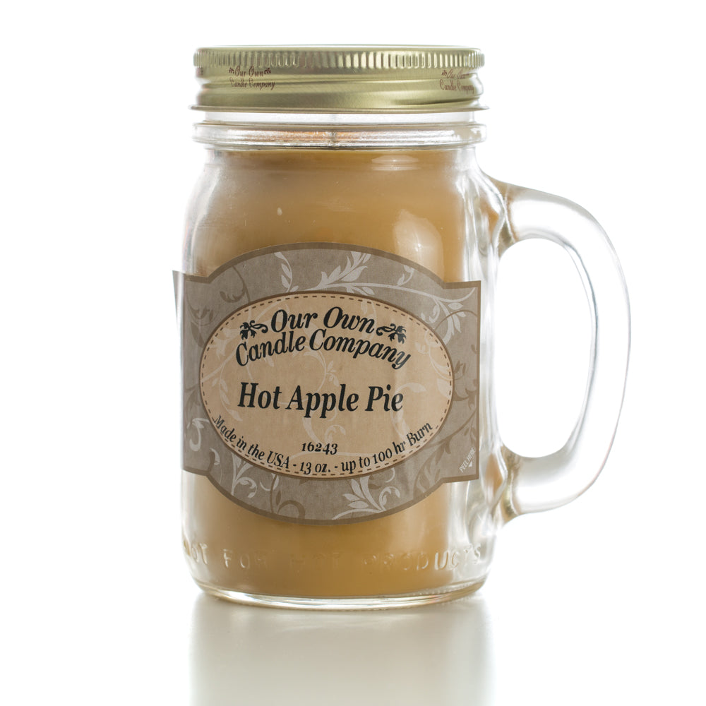 Our Own Candle Company Hot Apple Pie Scented 13 Ounce Mason Jar Candle