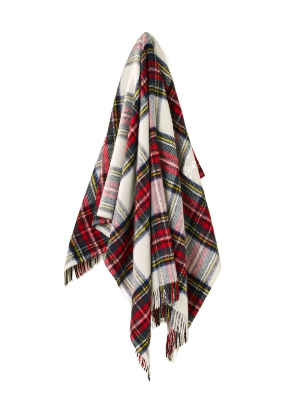 Tartan - Pure New Wool - Dress Stewart - Throw Blanket 145cm x 185cm