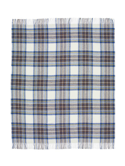 Tartan Throw - Pure New Wool (Muted Blue Stewart) 140cmx185cm