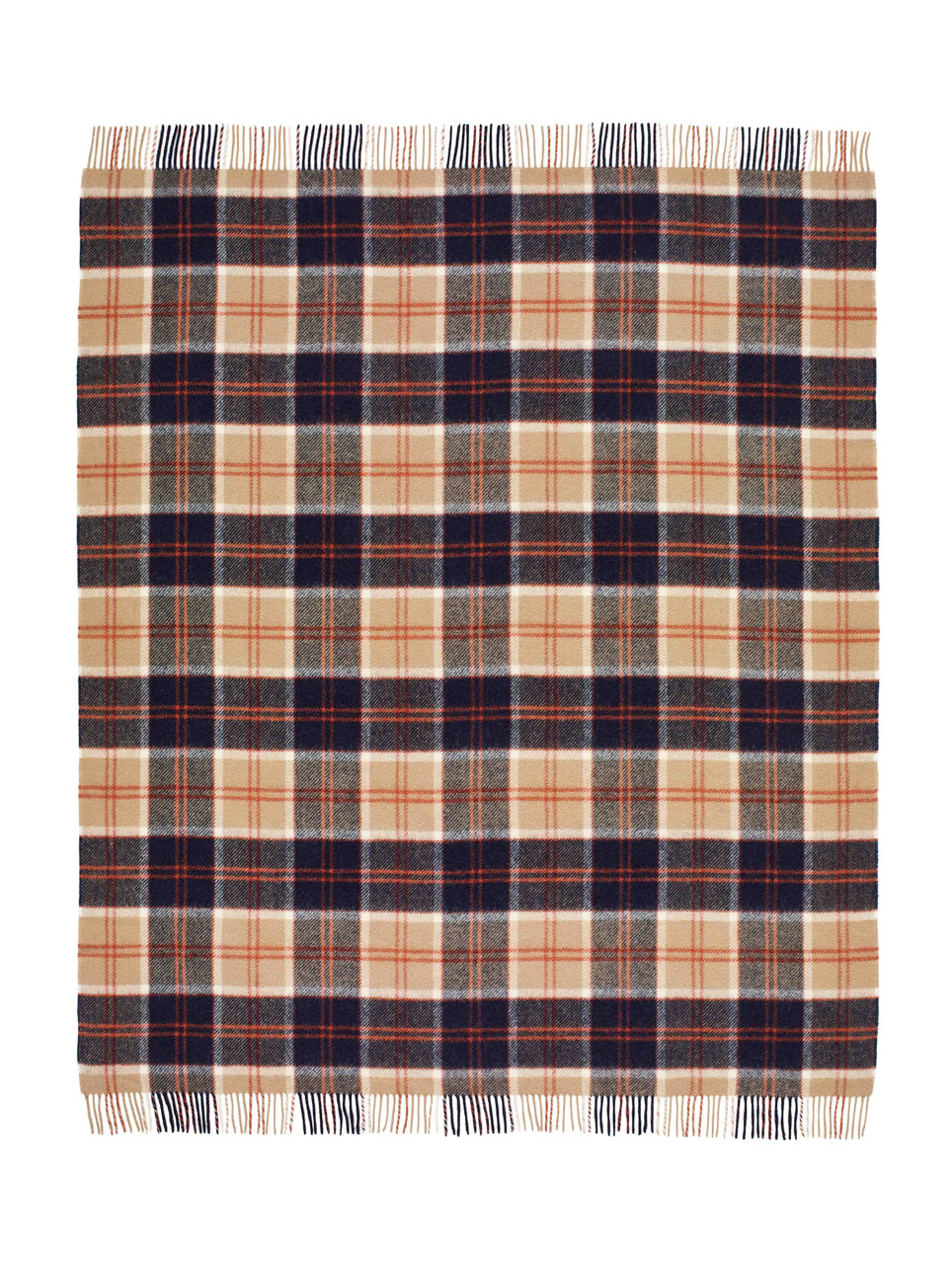 Tartan - Pure New Wool -Bannochbane Navy -Throw Blanket 145cm x 185cm