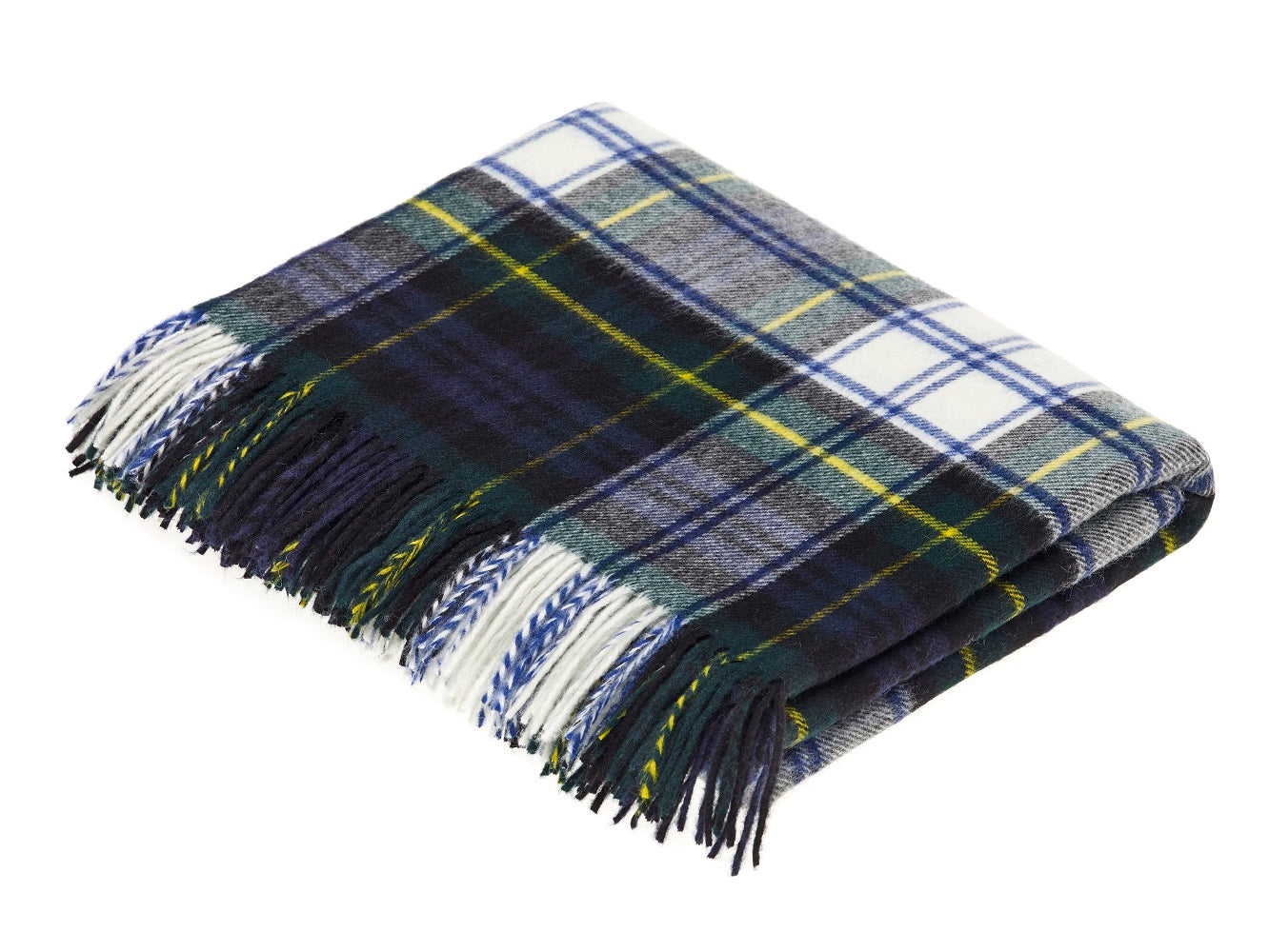 Highland Tweed 100% Merino Lambs wool Dress Gordon Multicoloured Tartan Blanket/Throw/ Plaid