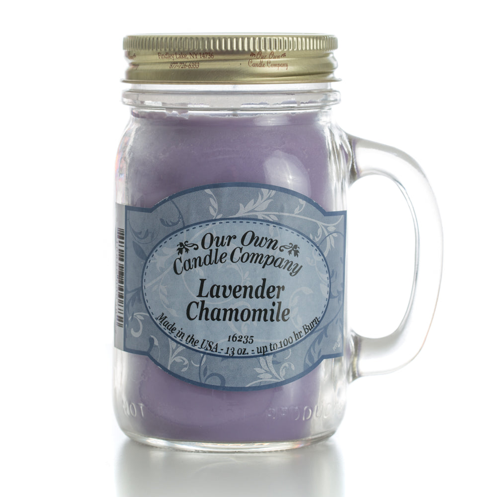 Our Own Candle Company Lavender Chamomile Scented 13 Ounce Mason Jar Candle