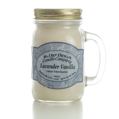 Our Own Candle Company Lavender Vanilla Scented 13 Ounce Mason Jar Candle