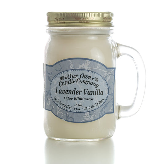Our Own Candle Company Lavender Vanilla Scented 13 Ounce Mason Jar Candle