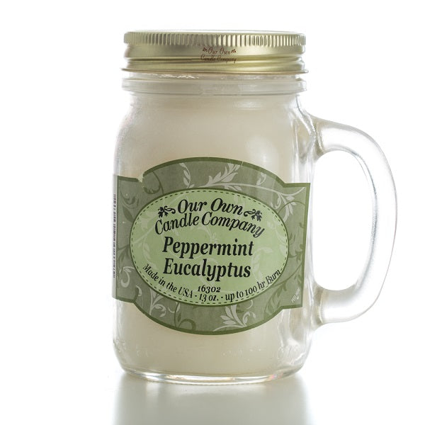 Our Own Candle Company Large Peppermint Eucalptus Candle, 13oz