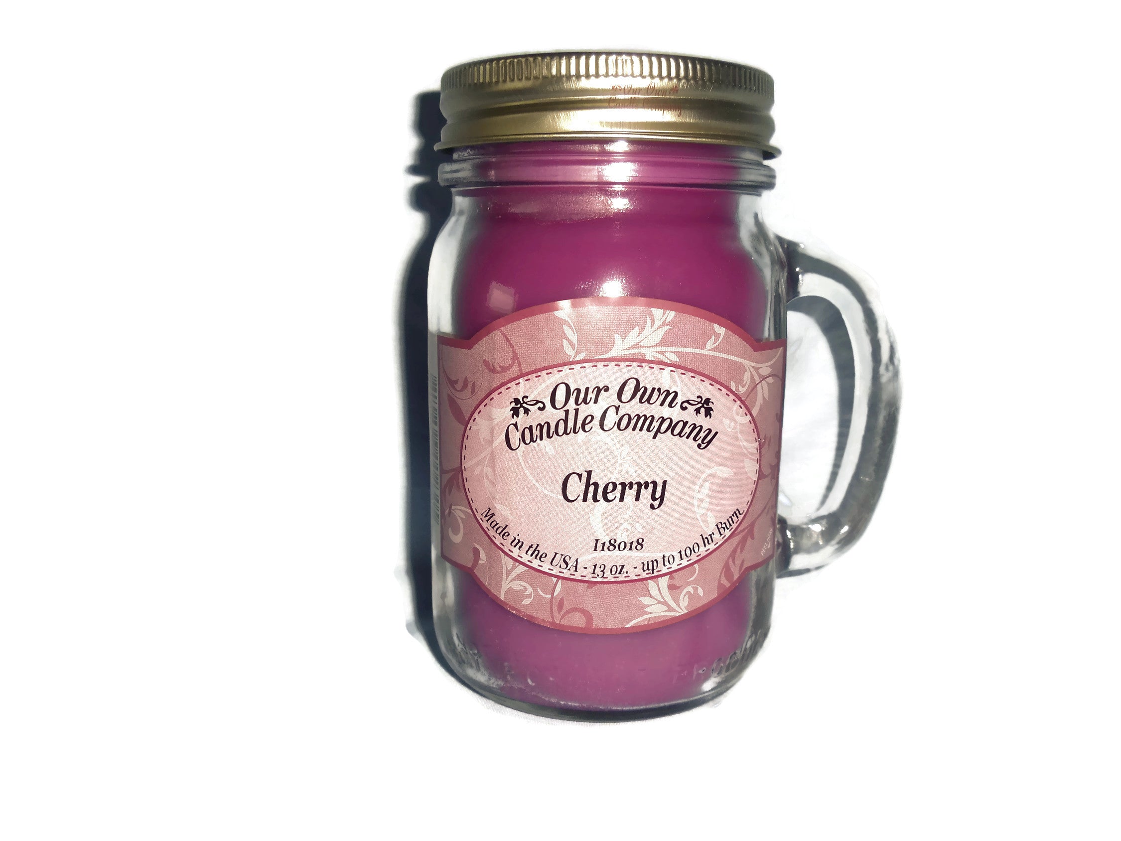 Our Own Candle Company Cherry Fragranced Large 13oz Mason Jar Candle