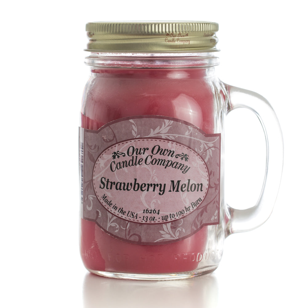 Our Own Candle 13oz Strawberry Melon Scented Jar Candle 100 hr burn time