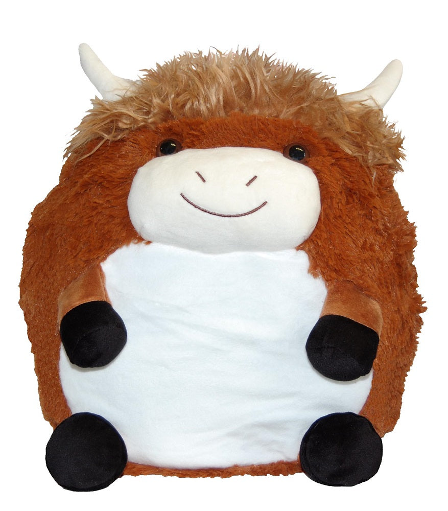 Cozy Time Giant Soft Plush Cuddly Highland Cow - Handwarmer